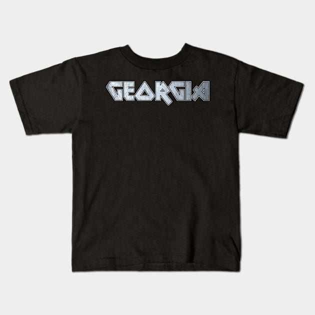 Heavy metal Georgia Kids T-Shirt by KubikoBakhar